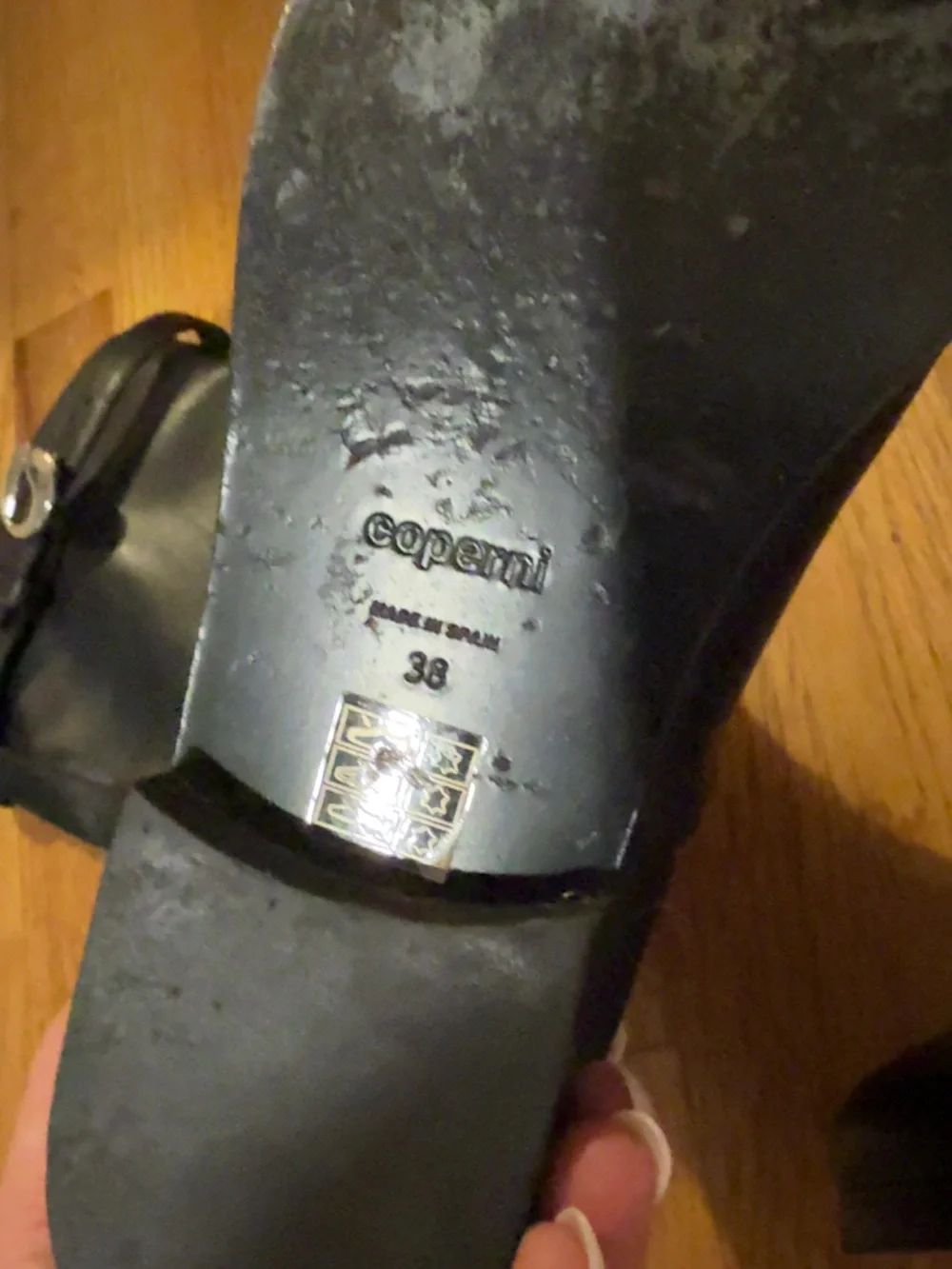 Coperni Black Leather Cavalier Flat Boots Size 38 / Size 7 Knee High WORN ONCE.